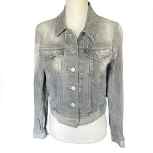 Levis Women's Washed Gray Denim Trucker Jean Jacket, Small, Classic Retro Y2K